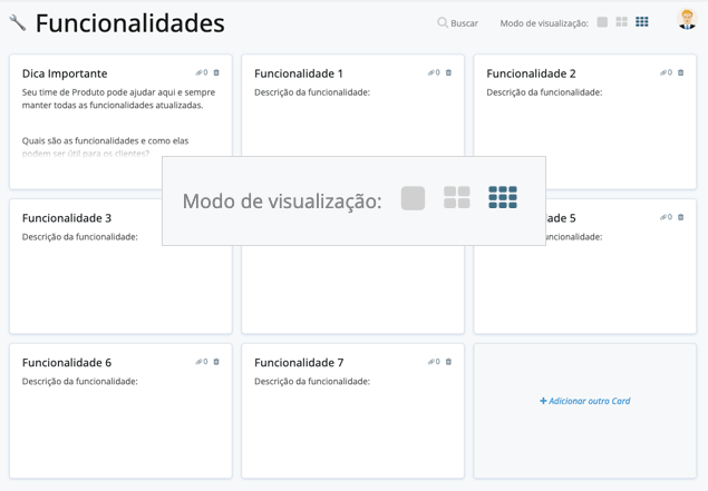 Modo de visualização